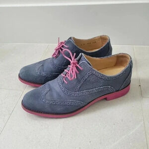 Cole Haan Women's  suede oxford pink and blue